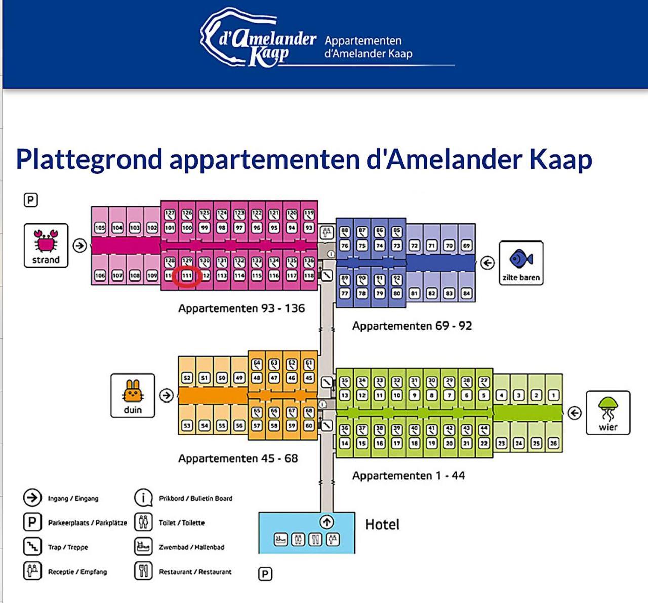 Appartement De Kompaan, Resort Amelander Kaap Hollum  Eksteriør billede
